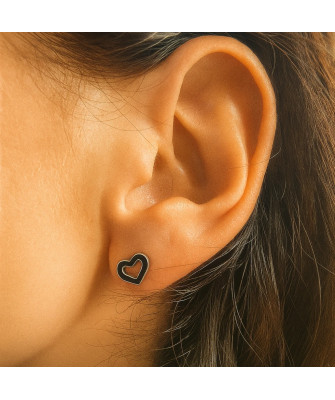 Sterling Silver Heart Stud Earrings