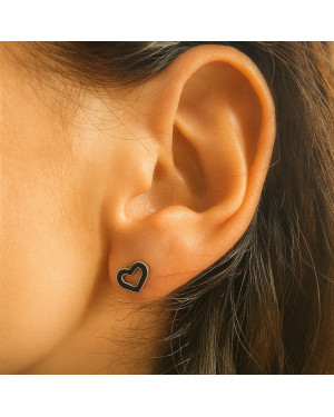 Sterling Silver Heart Stud Earrings