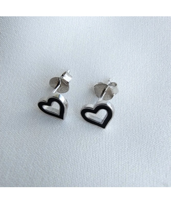 Sterling Silver Heart Stud Earrings