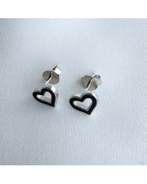 Sterling Silver Heart Stud Earrings