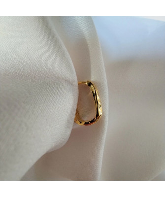 Gold Plated Rectangular Hoop Earrings