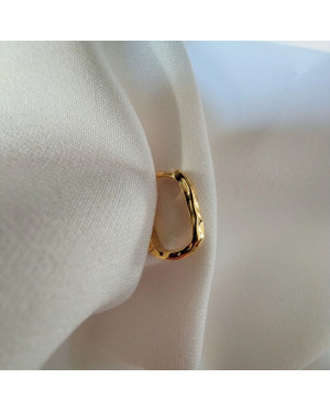 Gold Plated Rectangular Hoop Earrings