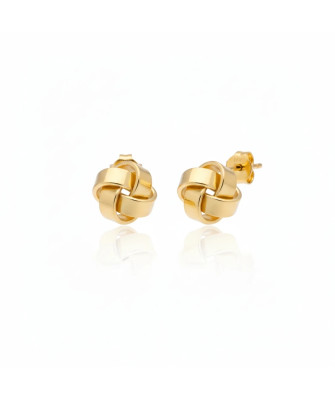 Gold-Plated Knot Stud Earrings