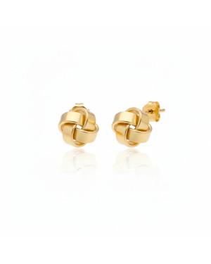 Gold-Plated Knot Stud Earrings