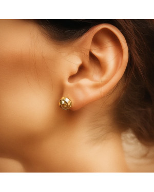 Gold-Plated Knot Stud Earrings