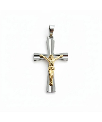 BEAUTIFUL GOLDEN CROSS two-tone Baptism Communion