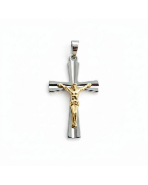 BEAUTIFUL GOLDEN CROSS two-tone Baptism Communion