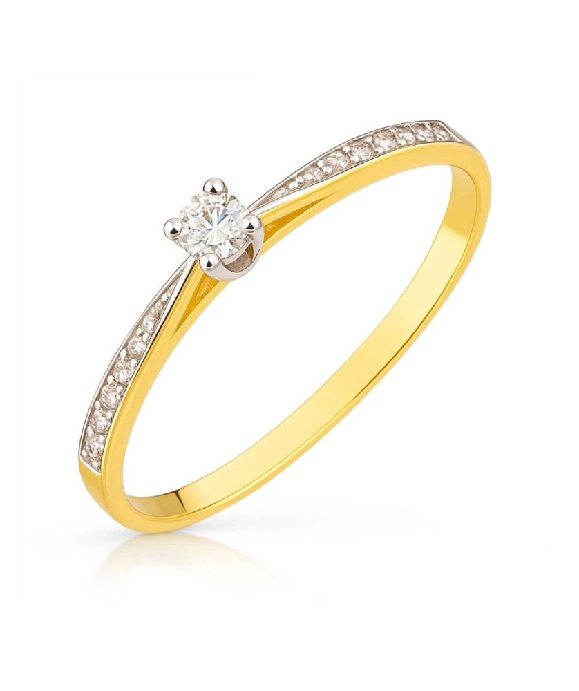 Delicate 14k engagement ring with cubic zirconia