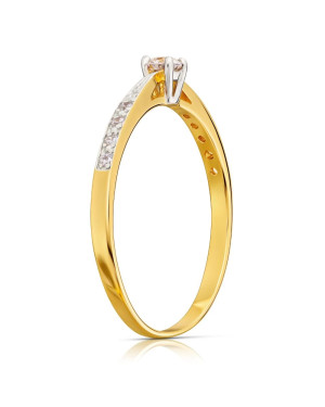 Delicate 14k engagement ring with cubic zirconia
