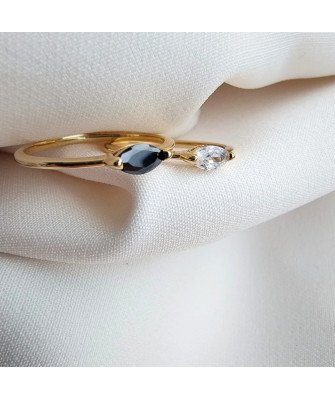 Gold ring 8k with stones