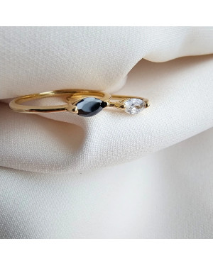 Gold ring 8k with stones