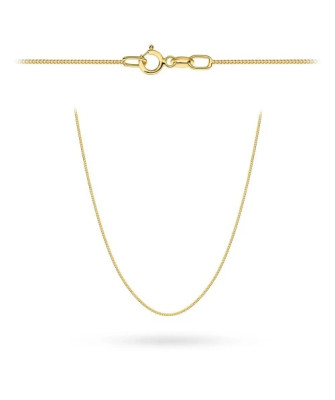 Gold chain 14k - Singapore weave with plate 50 cm