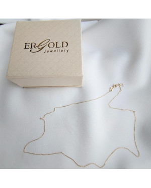 Gold chain 14k - Singapore weave with plate 50 cm