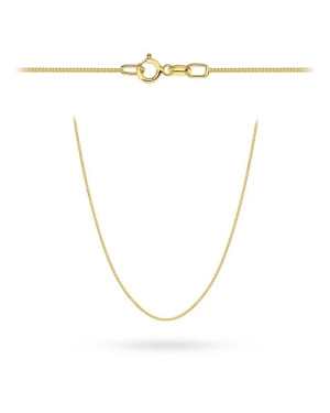 Gold chain 14k - Singapore link with plate 50 cm