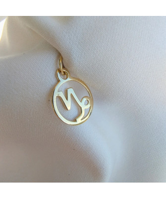 Gold pendant foot charm 14k