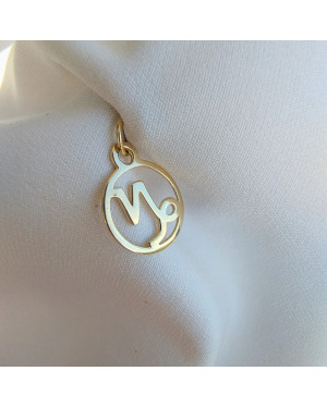 Gold pendant foot charm 14k