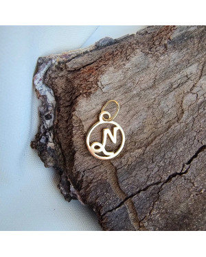 Gold pendant foot charm 14k