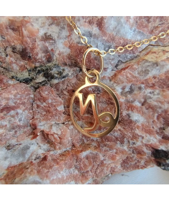 Gold pendant foot charm 14k