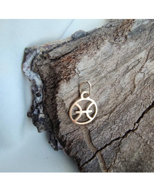 Gold pendant foot charm 14k