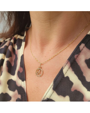 Gold pendant foot charm 14k