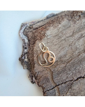 Gold pendant foot charm 14k