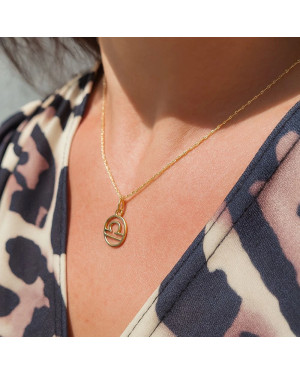 Gold pendant foot charm 14k