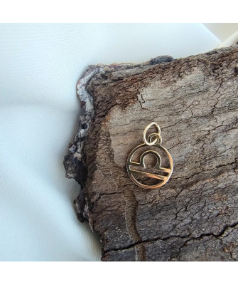 Gold pendant foot charm 14k