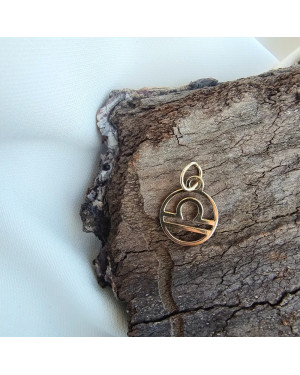 Gold pendant foot charm 14k