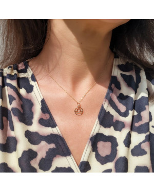 Gold pendant foot charm 14k