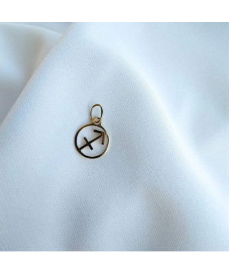 Gold pendant foot charm 14k