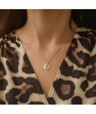 Gold pendant foot charm 14k