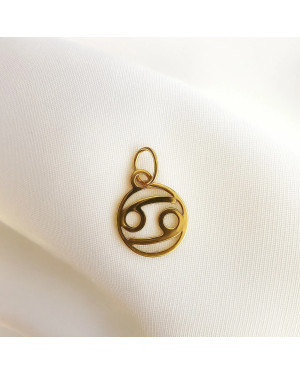 Gold pendant foot charm 14k