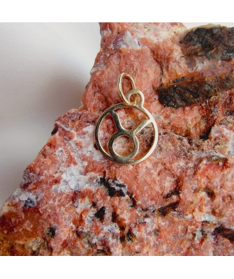 Gold pendant foot charm 14k