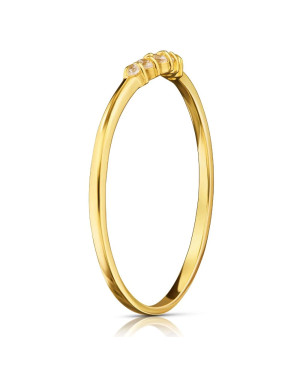 Delicate gold ring 8k stones