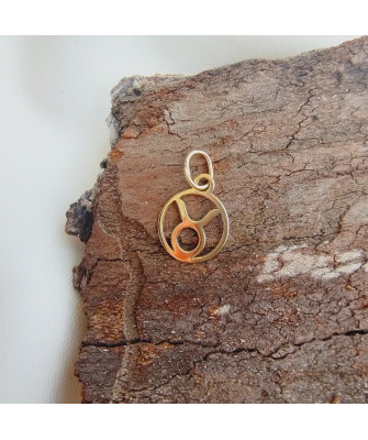 Gold pendant foot charm 14k