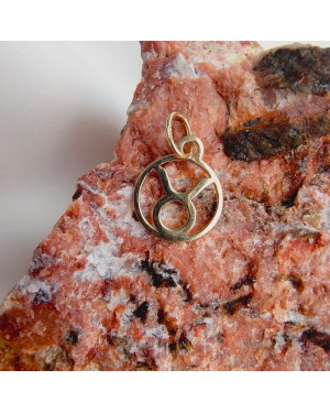 Gold pendant foot charm 14k