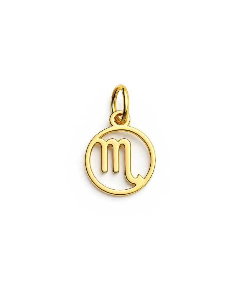 Gold pendant foot charm 14k