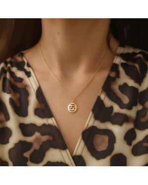 Gold pendant foot charm 14k