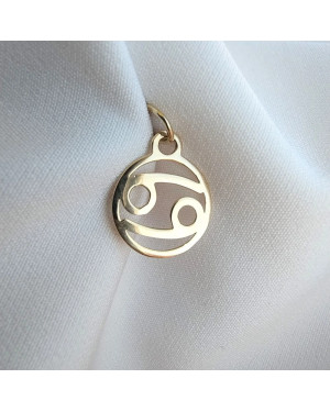 Gold pendant foot charm 14k