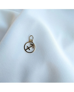 Gold pendant foot charm 14k