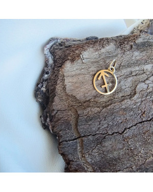 Gold pendant foot charm 14k