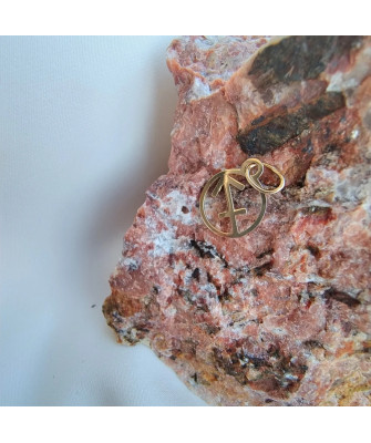 Gold pendant foot charm 14k