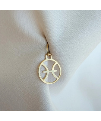 Gold pendant foot charm 14k