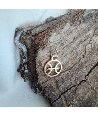 Gold pendant foot charm 14k