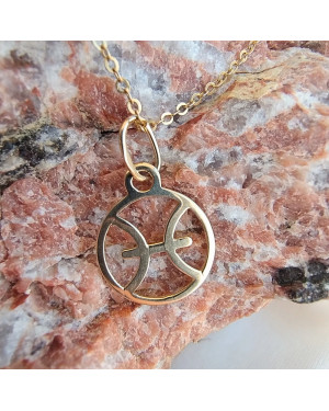 Gold pendant foot charm 14k