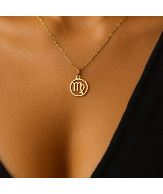 Gold pendant foot charm 14k