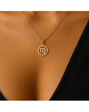 Gold pendant foot charm 14k