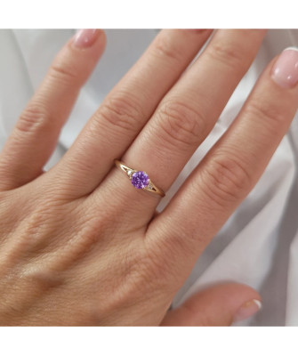 Engagement ring with cubic zirconia 14k