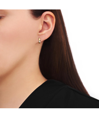 Gold earrings with one stone