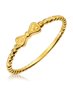 14k bow ring